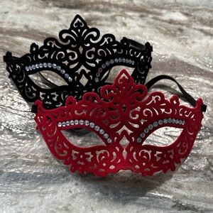 Red and Black Masquerade Masks